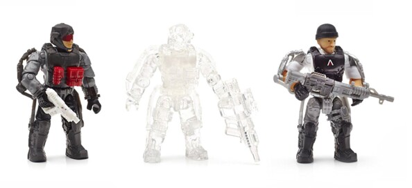figurines troopers mega bloks call of duty atlas mobile turret avec soldat invisible camouflé