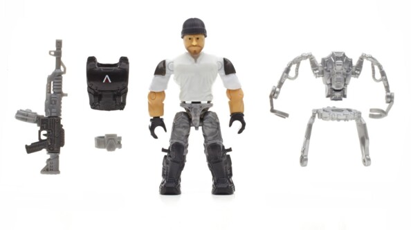 accessoires pour figurine call of duty megabloks atlas mobile turret exosquelette pare balles fusil mitraillette m16