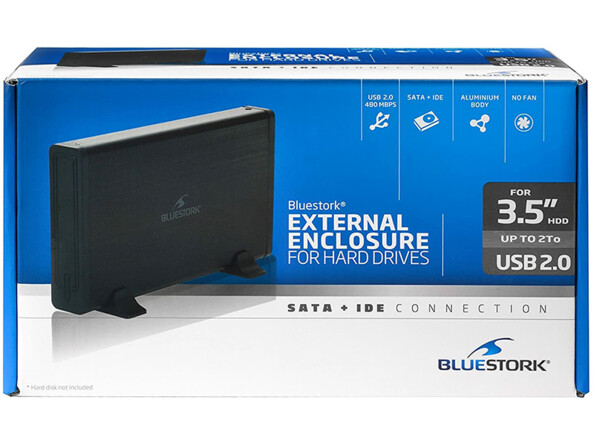 Boîtier 3,5'' pour disque dur IDE / SATA BlueStork