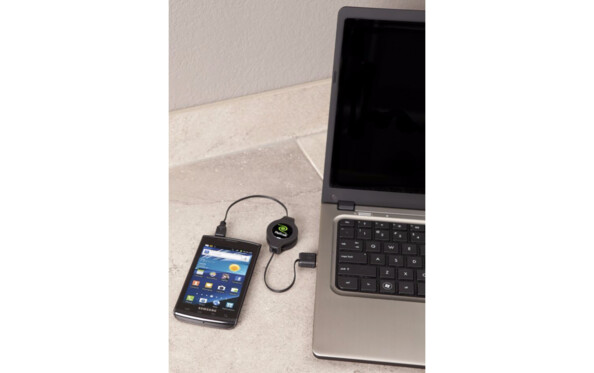 cable usb micro usb 1m retractable retrak pour transfert PC