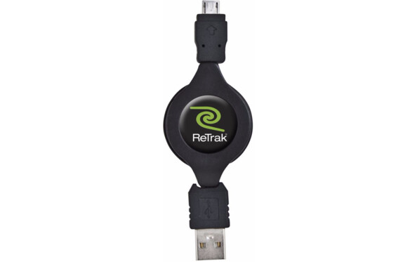 cable usb micro usb 1m retractable retrak pour chargement