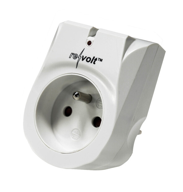 adaptateur double usb pour prise secteur 230v avec report de prise euro 2 poles + terre