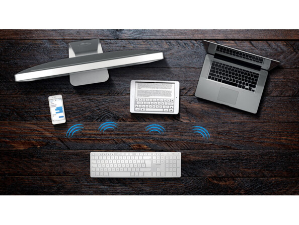 clavier sans fil apairable jusqu'à 4 appareils apple ios macbook imac novodio isync keyboard