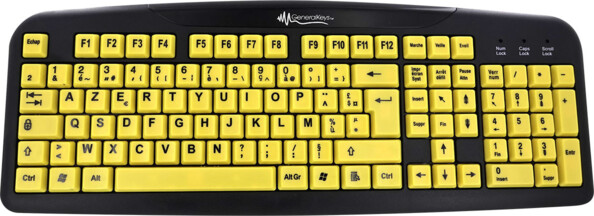 Clavier USB confort avec grandes touches contrastées GeneralKeys