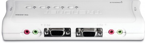 Le Switch KVM à 4ports USB avec audio vous permet de gérer 4 ordinateurs à l'aide d’un seul clavier, d’un moniteur, d’une souris, d’un micro et d’un jeu de haut-parleurs