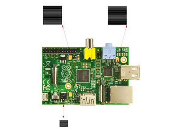 dissipateur thermique pour processeurs raspberry pi 1 2