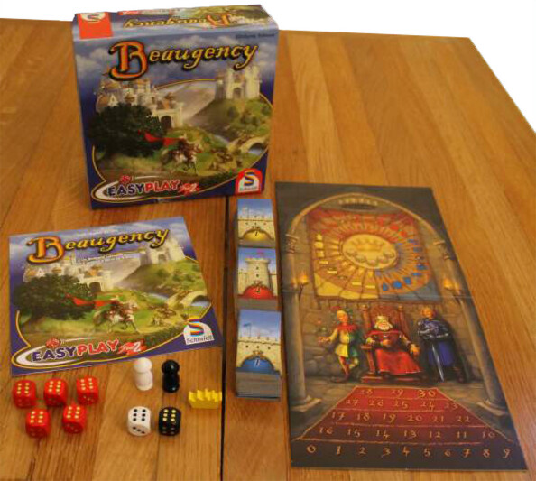 Jeu de société Beaugency Schmidt contenu pions dés