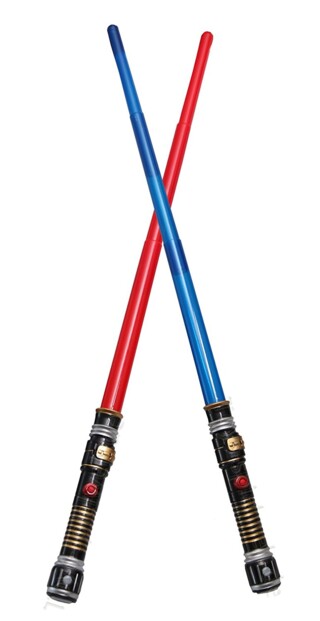 Jouet sabre laser (bleu ou rouge)