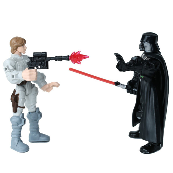 figurines luke et darth vader star wars hasbro hero mashers avec sabre laser et pistolet laser