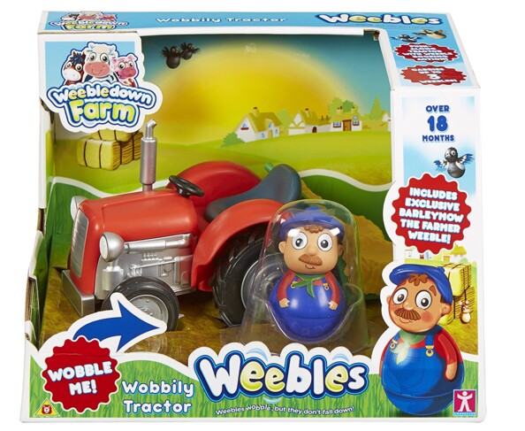 jouet culbuto poussah weebles fermier et son tracteur pour petits enfants