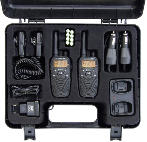 Kit 2 Talkies-Walkies Stabo ''Freecomm 700'' + accessoires
