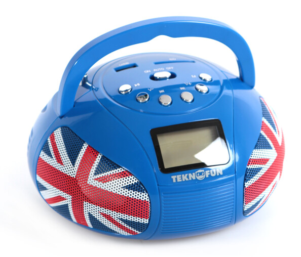 mini radio stéréo avec bluetooth et USB Teknofun mini boombox union jack