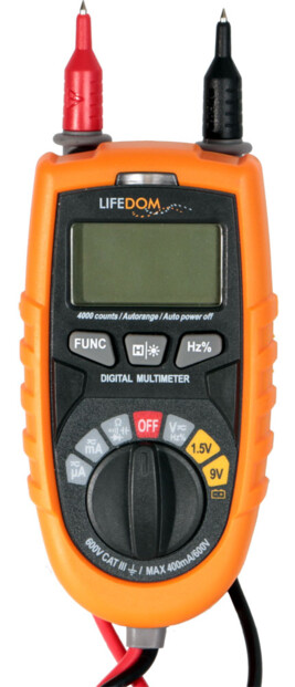 Multimètre digital AC / DC Lifedom 600 V Cat.III