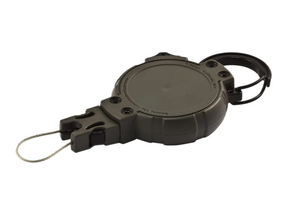 mousqueton avec corde kevlar retractable pour pêche t-reign xd vue du dessous