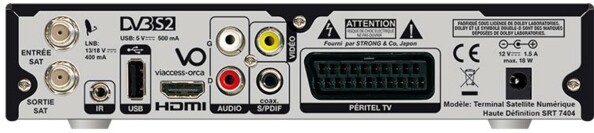 Récepteur TNT SAT HD Strong SRT 7404 (compatible TNT HD)