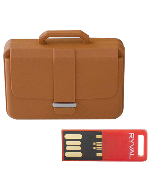 Ryval clé USB sacoche camel - 8 Go