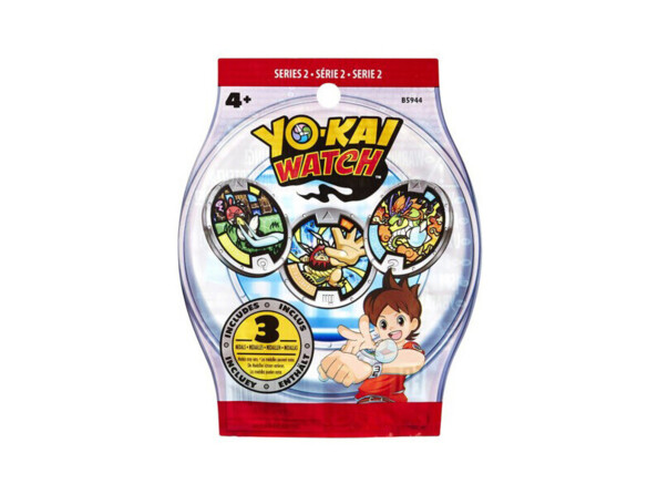 Sachet de 3 médailles Yo-Kai Watch Série 2.