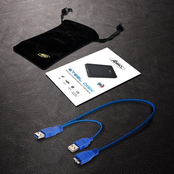 Boîtier HDD 2,5" USB 3.0 Advance Steel Disk BX-202U3BK - Noir