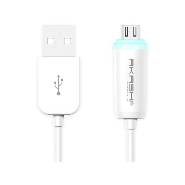 Câble Micro USB 1m Akashi - Blanc