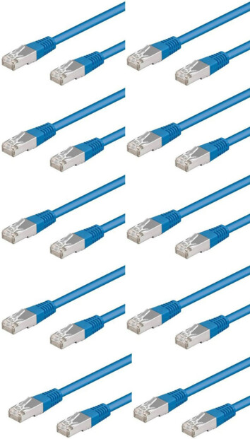 10 câbles RJ45 bleu cat5e F/UTP - 3m