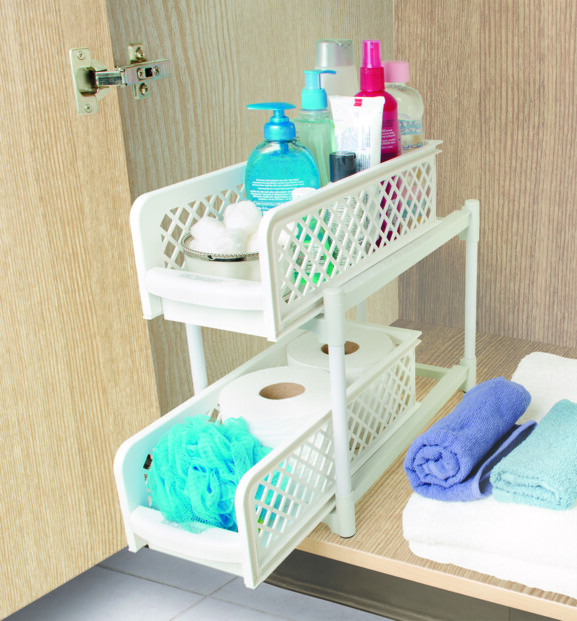 Double paniers amovibles pour cuisine et salle de bains