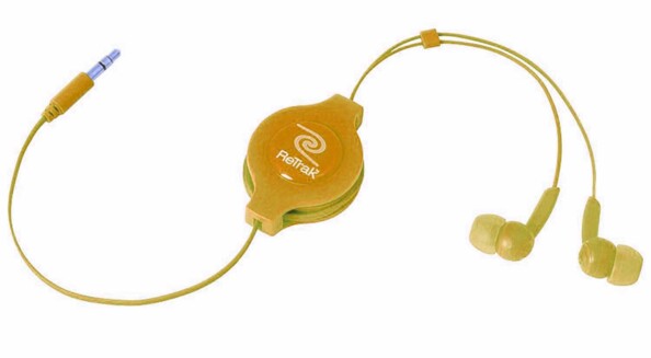 Écouteurs intra-auriculaires rétractables - Orange
