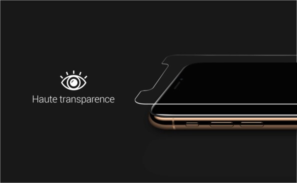 La transparence de la vitre de protection en verre trempé Novodio pour iPhone XS Max / 11 Pro Max