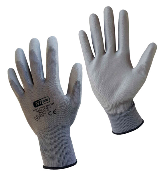 gants de travail en polyester et polyurethane nova pro pour bricolage et mecanique