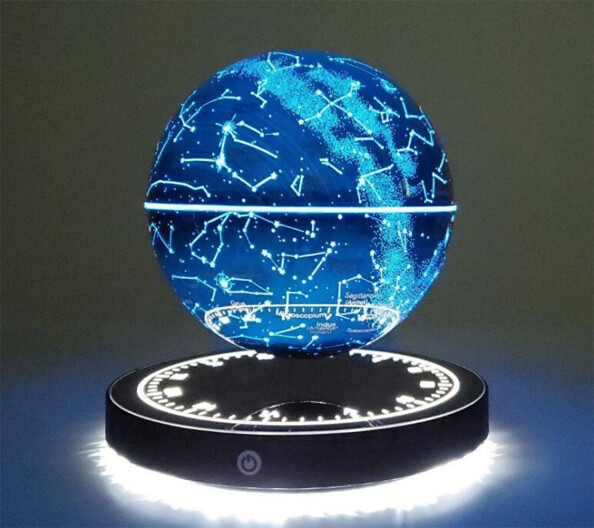 Globe à lévitation magnétique avec carte des constellations MagneticLand
