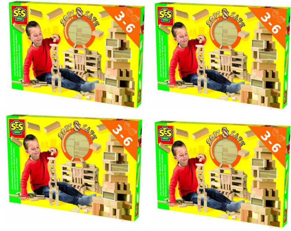 Jeu de construction avec 168 cubes en mousse