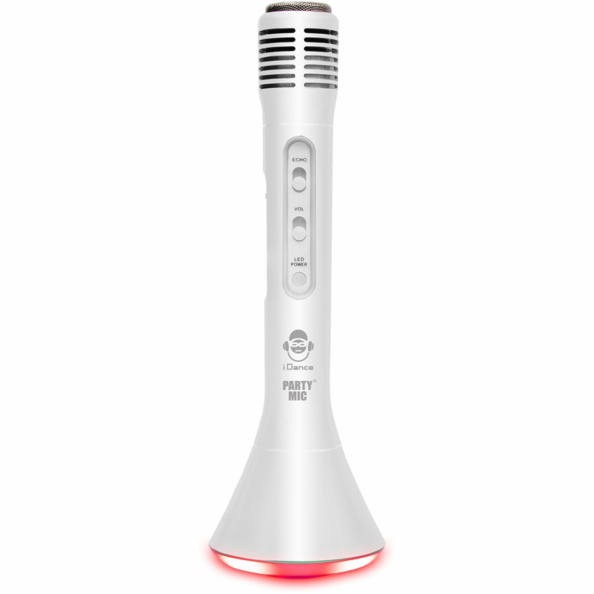 microphone pour karaoké stream youtube avec enceinte intégrée et lampe d'ambiance led idance party mic