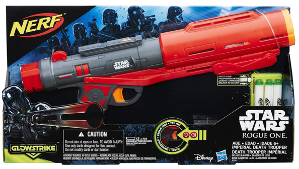 Pistolet Nerf Star Wars Rogue One Death Trooper Impérial Deluxe dans son emballage cartonné