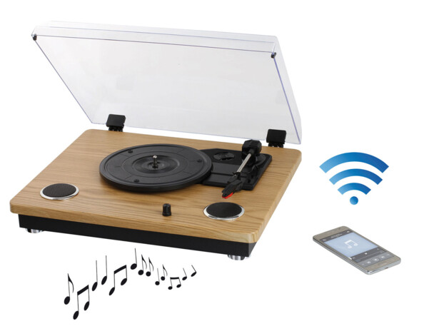 Platine vinyle 33/45/78 tours avec récepteur bluetooth TES191