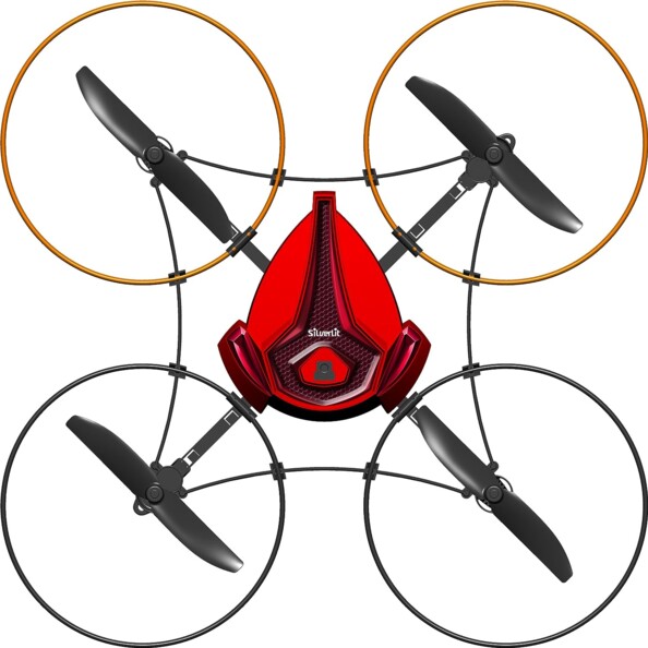 Quadricoptère télécommandé rechargeable modèle rouge idéal débutants