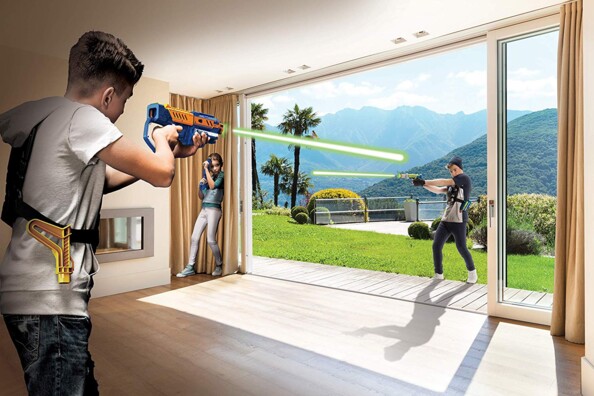 set de jeu de tir indrarouge lazer mad battle ops avec 2 pistolet et 2 cibles jeu de plein air