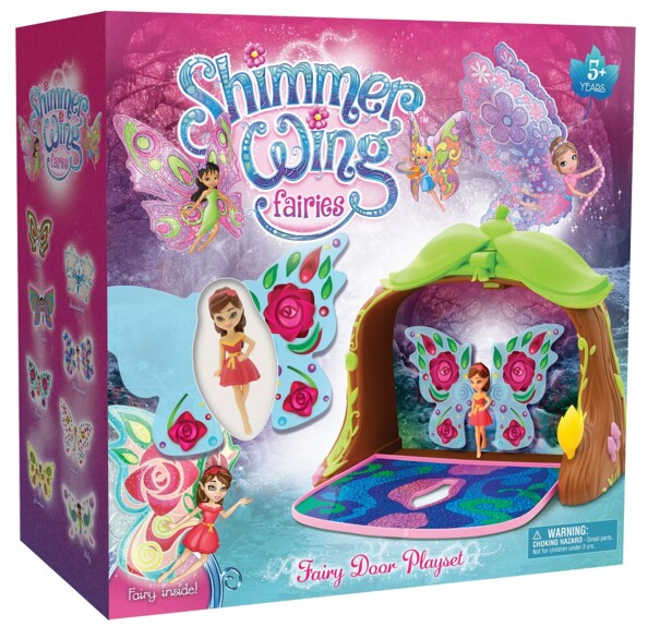 jouet fille shimmer wing fairies porte magique avec fée à décorer stickers