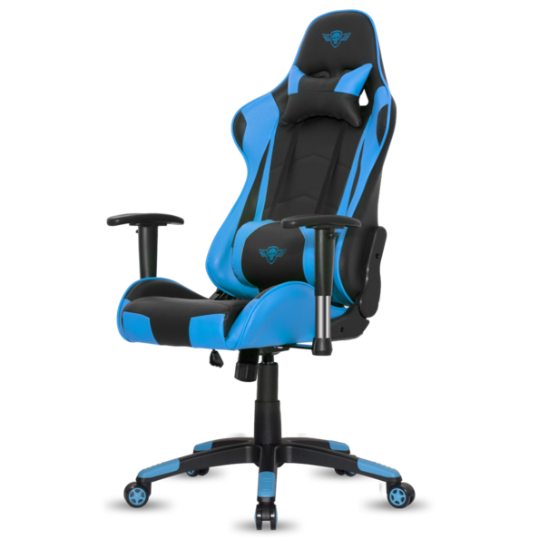 siège gaming pour PC avec lombaires et roulettes spirit of gamer Demon Bleu