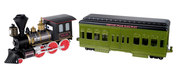 jouet disney planes transporteur muir locomotive train a vapeur avec wagon pour 3 véhicules