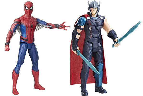 2 figurines parlantes Marvel : Thor et Spider-Man