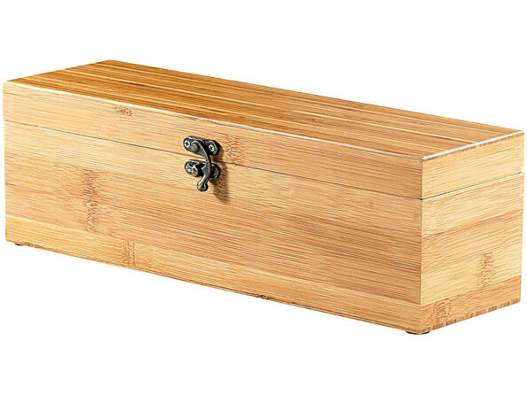 8 coffrets à bouteille en bambou