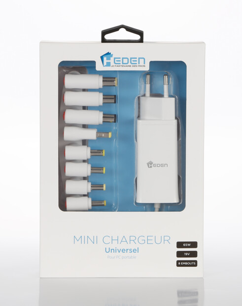 Adaptateur secteur 8 embouts 65W