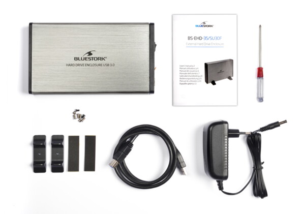 Boîtier externe USB 2.0 en aluminium pour disque dur SATA 3,5''