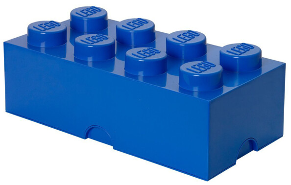 Brique de rangement Lego 8 plots (12 litres) - Bleu