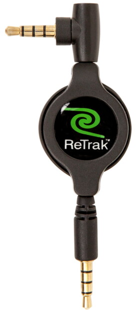 Câble auxiliaire rétractable avec microphone pour autoradio