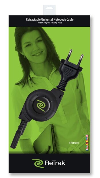 Câble d'alimentation bipolaire rétractable 0,8 m