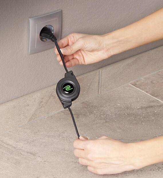 Câble d'alimentation bipolaire rétractable 0,8 m