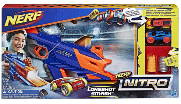 Blaster Nerf Nitro Longshot Smash dans son emballage cartonné