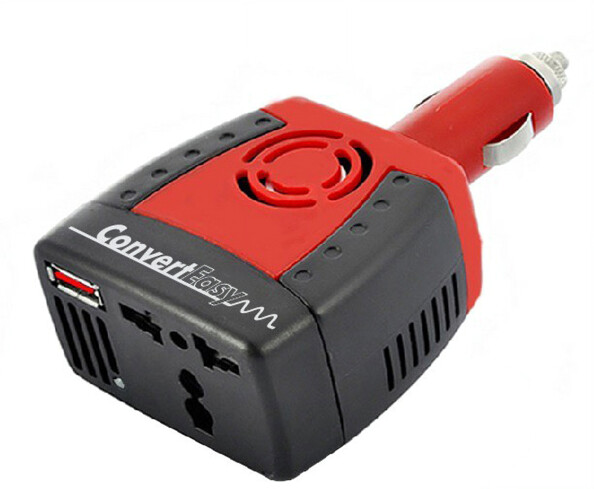 mini convertisseur 12v allume cigare vers prise secteur 230v pour utiliser appareil électrique dans la voiture