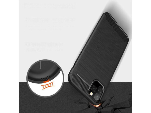 Coque souple noire nervurée pour iPhone 11 Pro Max