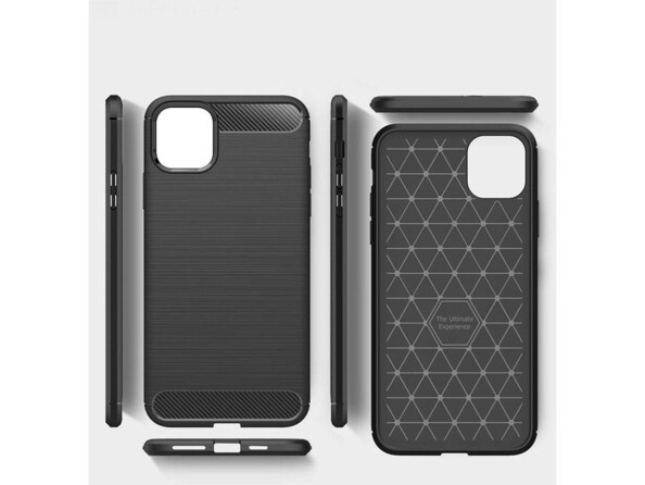 Coque souple noire nervurée pour iPhone 11 Pro Max